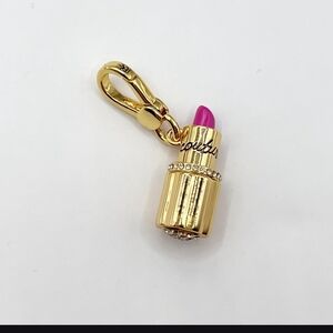 Juicy Couture / Gold and Pink Lipstick Charm Pendant / Valentines Day Gify